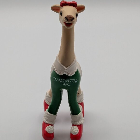 Hallmark Keepsake Daughter 1993, Vintage Bendable Giraffe Christmas Ornament - Picture 3 of 11